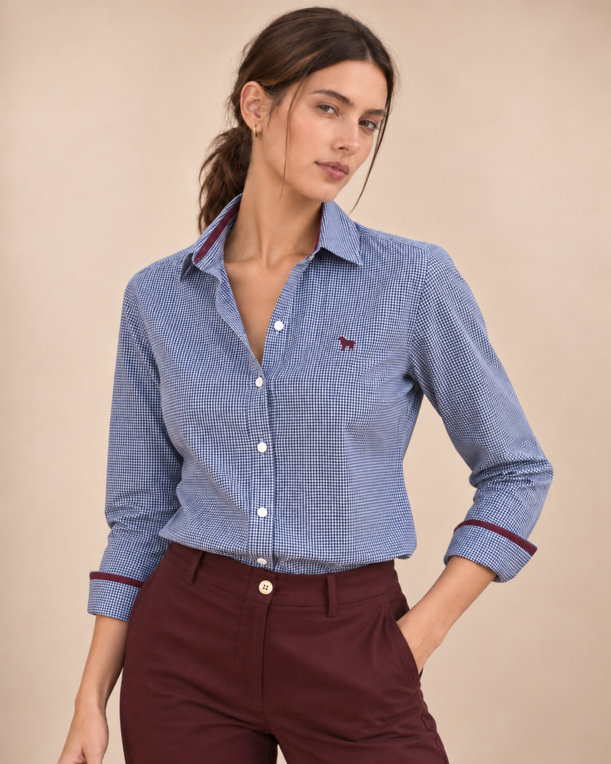 Icon Gingham Button-Up