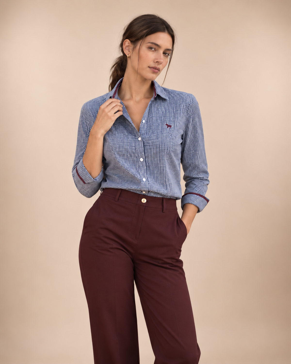 Icon Gingham Button-Up