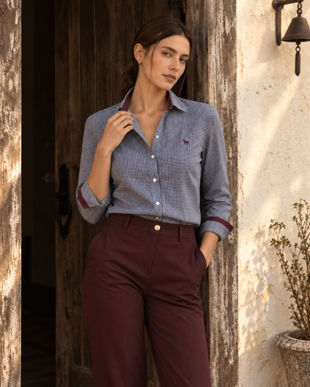 Icon Gingham Button-Up