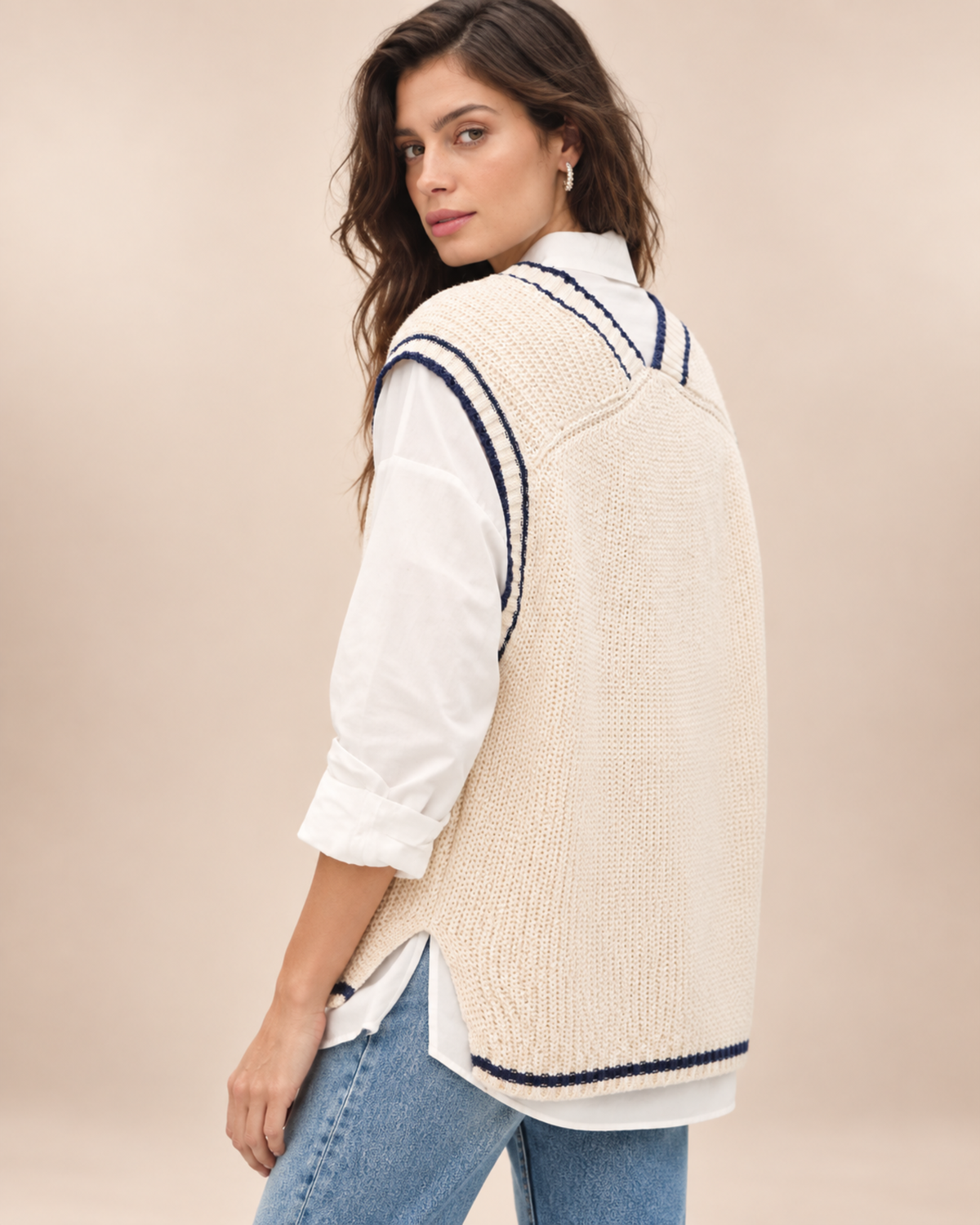 Varsity Vest – Natural